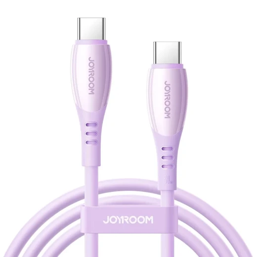 كابل شحن جوي روم S-A59 سلسلة فيبرانت 60 واط USB-C إلى USB-C بطول 1.2 متر بنفسجي كابل شحن جوي روم S-A59 سلسلة فيبرانت 60 واط USB-C إلى USB-C بطول 1.2 متر بنفسجي