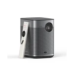 إكس جيمي Halo+ بروجكتور محمول بدقة 1080P Full HD LED DLP وسطوع 700 ISO Lumens مع نظام Android TV ودعم HDR10 وHLG وChromecast وبلوتوث 5.0 وWiFi وتصحيح تلقائي للانحراف وتركيز تلقائي وبطارية مدمجة وتجربة سينما منزلية حتى 200 بوصة وأداء ألعاب بزمن استجابة منخفض - إكس جيمي