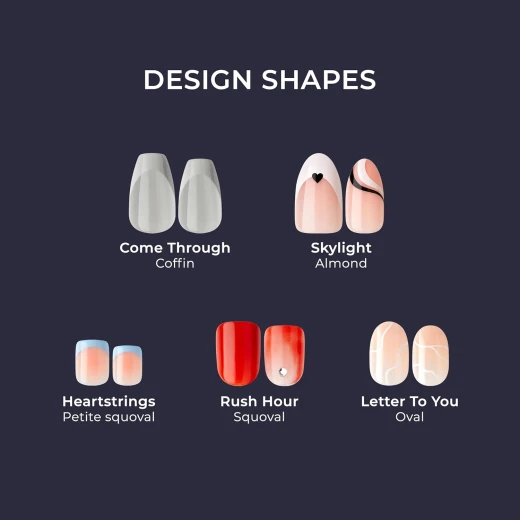 كيـس أظافر لاصقة فورية بتصميم نجوم مطاردة مانيكير لامع بدون غراء - كيس - Image 6