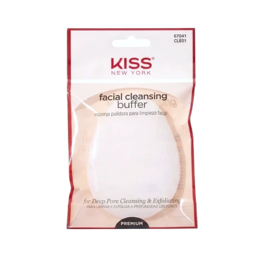 KISS KNY Facial Cleansing Buffer Pad Gentle Exfoliation for Smoother Skin and Deeper Cleanse