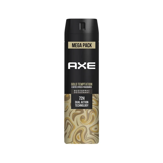 مجموعة بخاخ الجسم مزيل العرق AXE جولد تمبتيشن ودارك تمبتيشن للرجال، حماية طويلة الأمد من الروائح الكريهة، 215 مل و 150 مل مجموعة بخاخ الجسم مزيل العرق AXE جولد تمبتيشن ودارك تمبتيشن للرجال، حماية طويلة الأمد من الروائح الكريهة، 215 مل و 150 مل