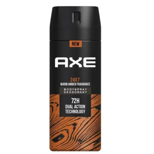 سبراي مزيل العرق للجسم برائحة العنبر الدافئ من Axe Recharge 24x7 للرجال، يدوم طويلاً، 150 مل سبراي مزيل العرق للجسم برائحة العنبر الدافئ من Axe Recharge 24x7 للرجال، يدوم طويلاً، 150 مل