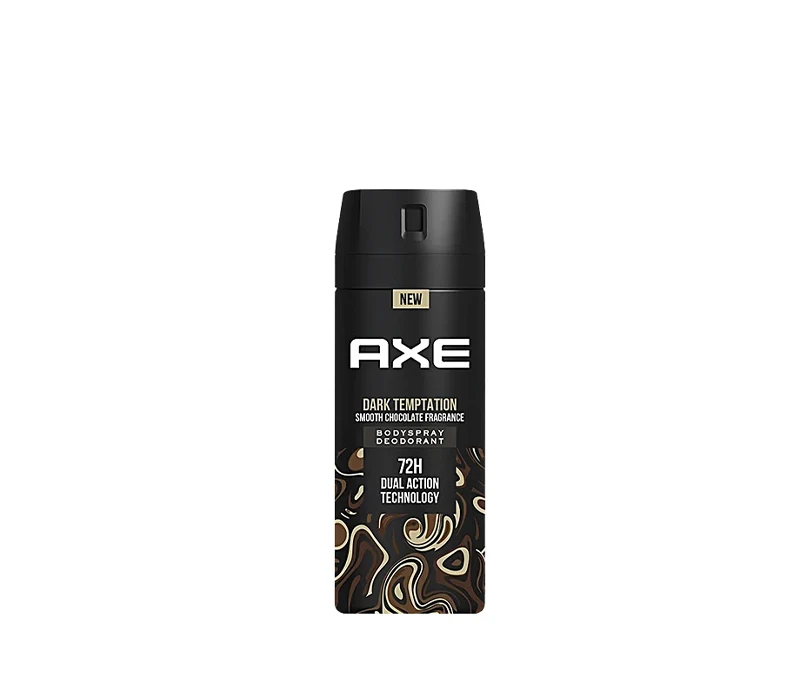 سبراي الجسم من اكس دارك تمبتيشن 150 مل مزيل عرق للرجال برائحة الشوكولاتة - AXE