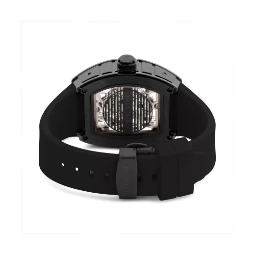 Cerruti 1881 Ovaro Gents Watch CIWGR0012302 Transparent Dial Stainless Steel IP Black Silicon Strap 41mm Water Resistant 50m - Cerruti 1881 - Image 2