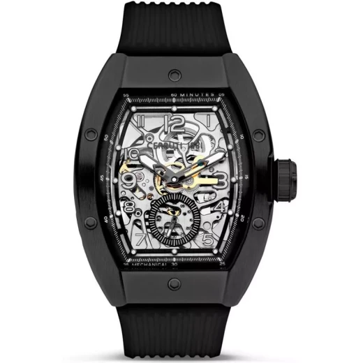 Cerruti 1881 Ovaro Gents Watch CIWGR0012302 Transparent Dial Stainless Steel IP Black Silicon Strap 41mm Water Resistant 50m Cerruti 1881 Ovaro Gents Watch CIWGR0012302 Transparent Dial Stainless Steel IP Black Silicon Strap 41mm Water Resistant 50m