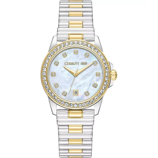 Cerruti 1881 Turchino CIWLH0051902 Ladies Watch Silver Gold Stainless Steel Mother-of-Pearl Dial Cerruti 1881 Turchino CIWLH0051902 Ladies Watch Silver Gold Stainless Steel Mother-of-Pearl Dial