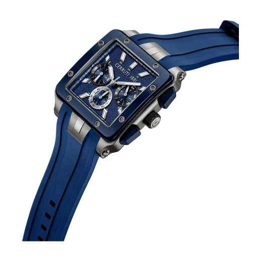 Cerruti 1881 Odissea Master Dual Time Men's Watch CIWGQ0084903 Blue Silicone Strap - Cerruti 1881 - Image 3