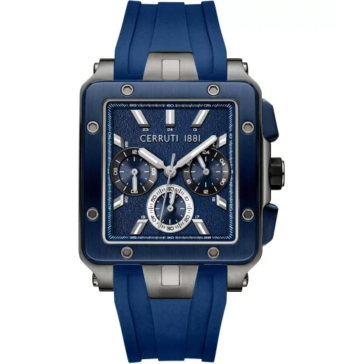 Cerruti 1881 Odissea Master Dual Time Men's Watch CIWGQ0084903 Blue Silicone Strap Cerruti 1881 Odissea Master Dual Time Men's Watch CIWGQ0084903 Blue Silicone Strap