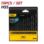 مجموعة مثقاب ديلي تولز DH-MHZ019-ED1 HSS مكونة من 19 قطعة للمعادن والخشب والبلاستيك - ديلي