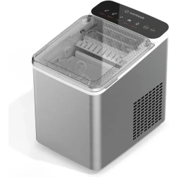 Nutricook Icy Bullet Ice Maker, Rapid Ice Production, Self Cleaning Function, Stainless Steel