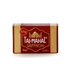 Taj Mahal Saffron 0.25 Gram, Premium Natural Saffron Spice for Cooking, Rice Dishes, Desserts, and Beverages, High-Quality Saffron with Rich Aroma, Vibrant Color, and Authentic Flavor.