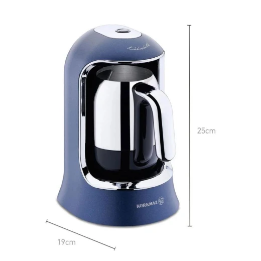 Korkmaz Kahvekolik Azura A860-08 Automatic Turkish Coffee Machine Stainless Steel 4 Cup Capacity - Korkmaz - Image 3