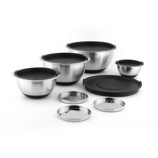 Arshia Complete Kitchen Essentials Bundle – Stainless Steel Cookware Set, Knife Set, Utensils, Mixing Bowls, Non-Stick Bakeware & Kitchen Tools for Full Home Setup - Arshia - Image 7