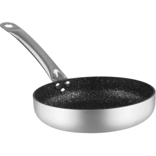 مقلاة كوركماز نورا الجرانيت غير اللاصقة، مقلاة للقلي باللون الأسود من الألومنيوم مقاس 28 سم × 4.6 سم - كوركماز - Image 2