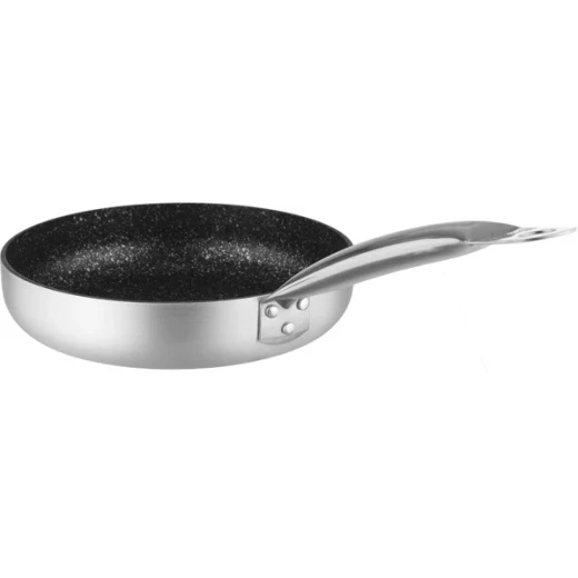 مقلاة كوركماز نورا الجرانيت غير اللاصقة، مقلاة للقلي باللون الأسود من الألومنيوم مقاس 28 سم × 4.6 سم - كوركماز - Image 4