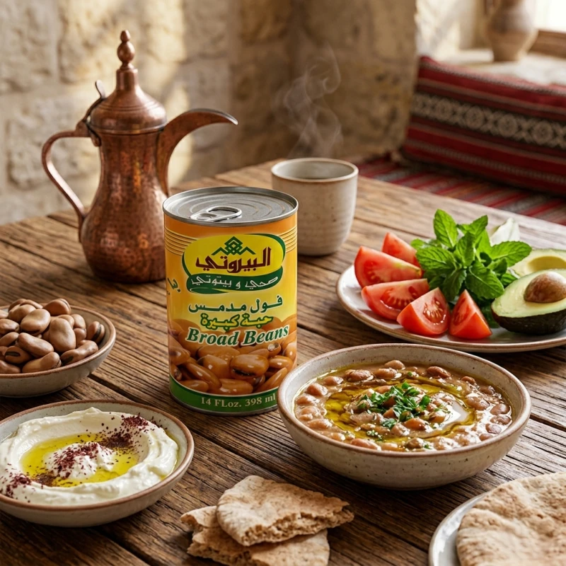فول البيروتي عريض 400 غرام عبوة طعام أساسي لذيذ ومغذي لوجبات صحية ومتكاملة - البيروتي