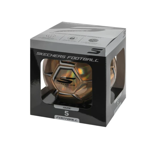Skechers Hex Shadow Regulation Size 5 Soccer Ball Durable TPU Synthetic Rubber Gold for Training and Play - Skechers - Image 2