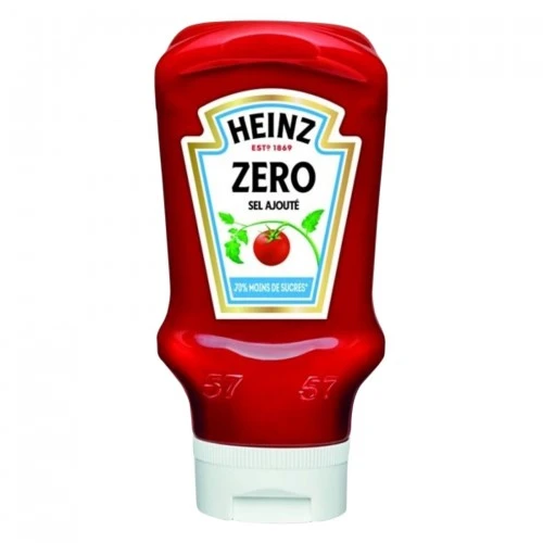 Heinz Tomato Ketchup with Zero Added Salt and 70 Percent Less Sugar, a Delicious Condiment for All Your Meals, Available in a 425g Bottle - Heinz