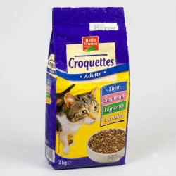Belle France Cat Food Salmon Flavor 2kg Dry Kibble for Adult Cats