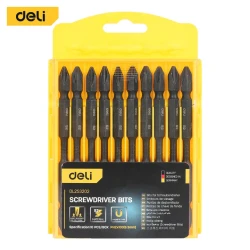 Deli Screwdriver Bits PH2 100mm 10 Piece Set S2 Steel Blackened Finish