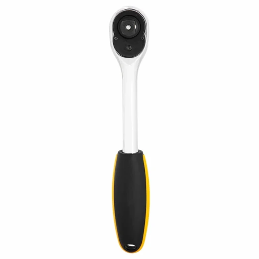 Deli 1/2 Inch Ratchet Wrench Cr-V CrMo Steel Black and Yellow 254mm - Deli - Image 2
