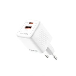 Lenyes LCH025 18W Fast Wall Charger with Smart Protection and Fire-Resistant Material White