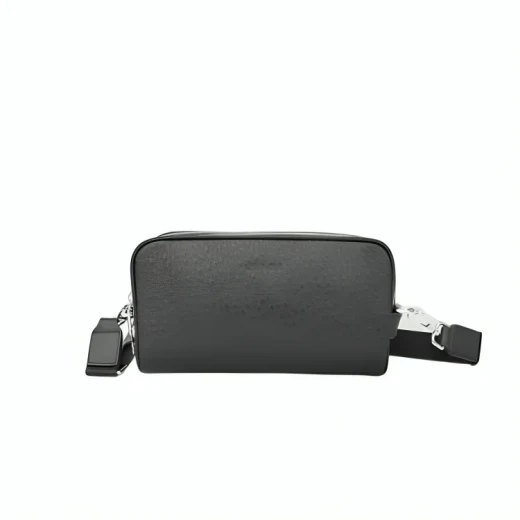 Lenyes LHB1503 Leather Handbag Ostrich Texture Black Crossbody for Daily Use - Lenyes - Image 3