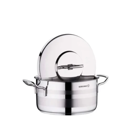 Korkmaz Alfa Astron A2051 – 11-Piece Polished Stainless Steel Cookware Set for Everyday Cooking - Korkmaz - Image 7