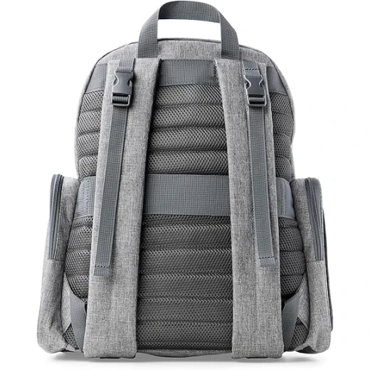 Skip Hop Luna Diaper Backpack Heather Grey Large Capacity Travel Bag with Changing Pad and Stroller Straps - Skip Hop - Image 2