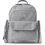 Skip Hop Luna Diaper Backpack Heather Grey Large Capacity Travel Bag with Changing Pad and Stroller Straps - Skip Hop