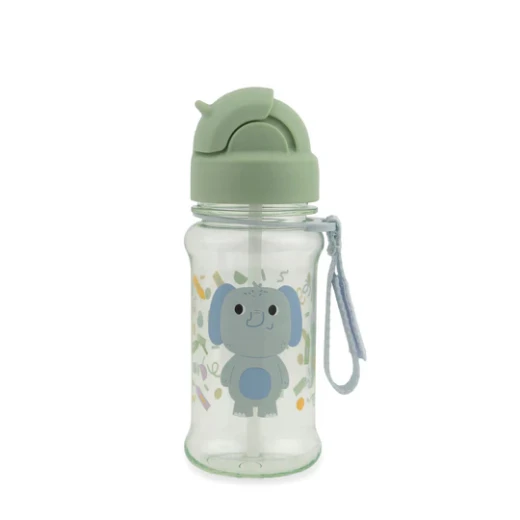 Skip Hop Besties Squad Straw Bottle Elephant 355 ml 12 Months to 36 Months Eco-Friendly Recycled Material