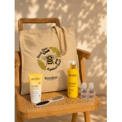 Beesline Complete Body Care Bundle – Feet & Heels Repair Cream Kit 150ml + Honey & Olive Oil Moisturizing Body Lotion 400ml + Cosmetic Bag + Complimentary Micellar Water Samples