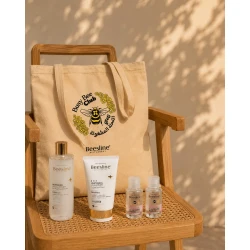 Beesline Brightening & Purifying Skincare Bundle – Whitening Facial Toner 200ml + 4-in-1 Whitening Cleanser 150ml + Cosmetic Bag + Complimentary Micellar Water Samples