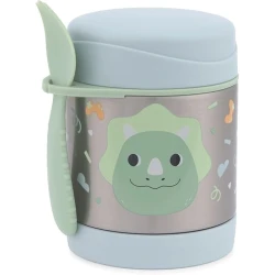 Skip Hop Kids Insulated Food Jar Dino Theme Leak-Proof Stainless Steel for Ages 3+