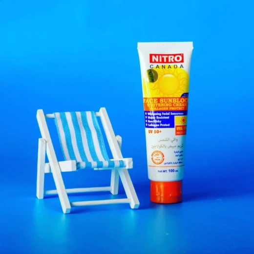 لاستنج وايت واقي الشمس للوجه بعامل حماية SPF 50 حماية عالية للبشرة بعامل حماية من الأشعة فوق البنفسجية UVA UVB خفيف الوزن غير دهني للاستخدام اليومي للبشرة الحساسة - نايترو كندا. - Image 2