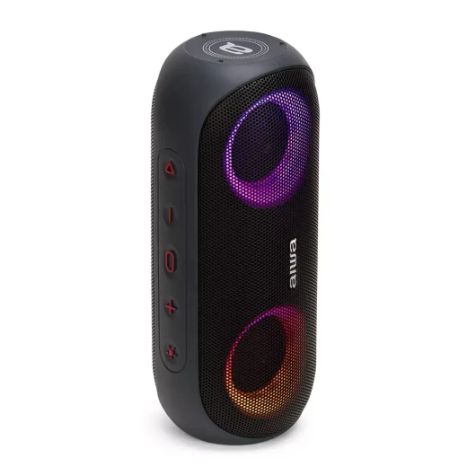 مكبر صوت ستيريو محمول Aiwa BST-650 أسود بقوة 20 واط RMS وبلوتوث 5.0 مع نظام HyperBass وإضاءة RGB - ايوا - Image 8