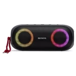 مكبر صوت ستيريو محمول Aiwa BST-650 أسود بقوة 20 واط RMS وبلوتوث 5.0 مع نظام HyperBass وإضاءة RGB - ايوا
