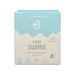 PureBorn Swim Diaper Pants Size S-M for Babies 6-11kg, Bamboo Fiber, Breathable, Vegan Materials, Leak Protection, Soft & Comfortable, Pack of 10