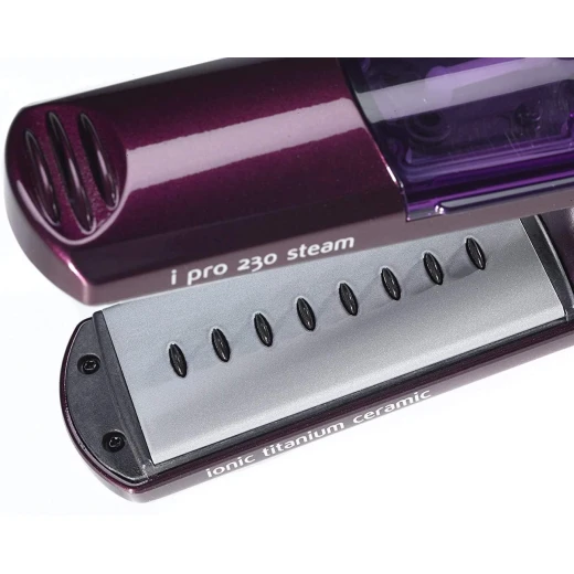مكواة فرد الشعر بالبخار BaByliss iPro 230، جاف ورطب، تيتانيوم سيراميك 230 درجة مئوية ST395E للشعر الكثيف والمجعد والطويل والتالف - بيبي ليس - Image 5