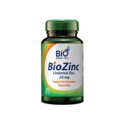A highly bioavailable dietary supplement containing 25 mg of Zinc Bisglycinate. Supports immune system health, promotes clear skin, and strengthens hair. GMO-free and licensed by both the Jordan FDA and the U.S. FDA