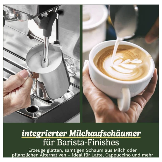 ماكينة إسبريسو كويزنارت Espresso Bar Grind & Brew مع مطحنة مدمجة و16 إعدادًا للطحن، لتحضير مشروبات ساخنة أو باردة بجودة المقاهي - كويزنارت - Image 6