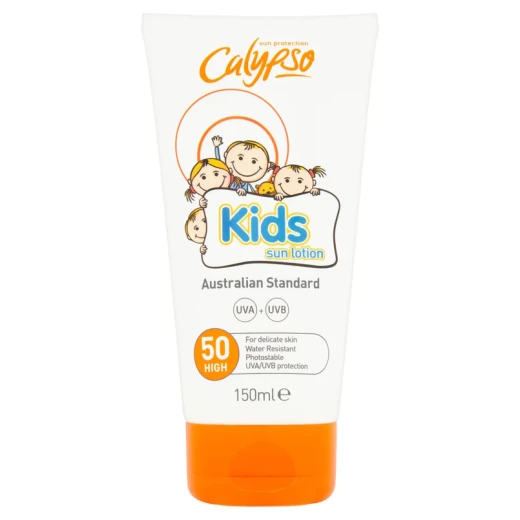 كالبيسو لوشن واقي شمس للأطفال SPF50 150 مل | حماية UVA/UVB، مضاد للحساسية، مقاوم للماء، تركيبة مرطبة وخفيفة للبشرة الحساسة كالبيسو لوشن واقي شمس للأطفال SPF50 150 مل | حماية UVA/UVB، مضاد للحساسية، مقاوم للماء، تركيبة مرطبة وخفيفة للبشرة الحساسة