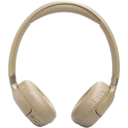 سماعات JBL Tune 680NC اللاسلكية فوق الأذن بخاصية إلغاء الضوضاء مع صوت JBL Pure Bass و Spatial Sound عالي الدقة، عمر بطارية 76 ساعة، ميكروفونات مزدوجة، بلوتوث 6.0، بيج - Image 6