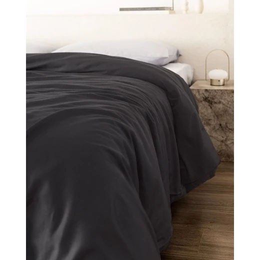 Madame COCO Ciel King Size 100% Cotton Satin Duvet Cover 240×220 cm – Dark Gray, Luxury Soft Bedding Cover with Elegant Design for Comfortable Sleep & Stylish Bedroom Decor - Madame COCO - Image 3