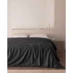Madame COCO Ciel King Size 100% Cotton Satin Duvet Cover 240×220 cm – Dark Gray, Luxury Soft Bedding Cover with Elegant Design for Comfortable Sleep & Stylish Bedroom Decor - Madame COCO