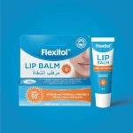 مرطب شفاه فليكسيتول بعامل حماية من الشمس SPF50+، 10 غرام، يغذي ويرطب الشفاه الجافة. يوفر حماية عالية من الأشعة فوق البنفسجية UVA وUVB، تم اختباره من قبل أطباء الجلدية، مناسب لجميع أنواع البشرة. - فليكسيتول