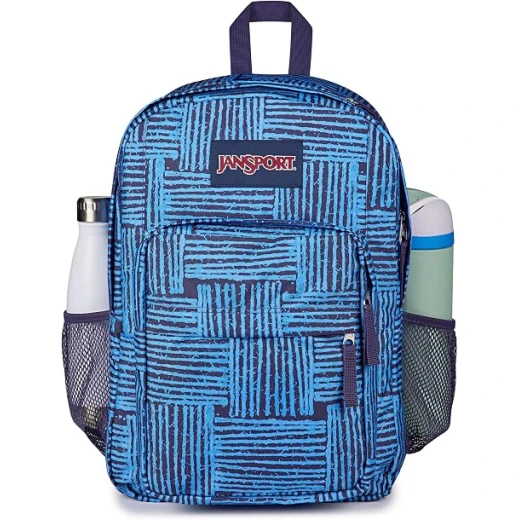 حقيبة ظهر JanSport Big Day Pack للجنسين بلون ثريدِد، مقصورتان رئيسيتان كبيرتان، جيوب جانبية للزجاجات، حامل لابتوب مبطن 15 بوصة وجيب أمامي منظم - جان سبورت - Image 3