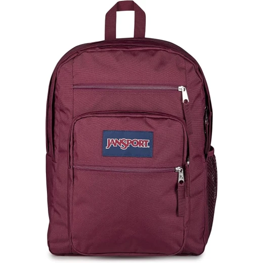 حقيبة ظهر JanSport Big Student رجالية من البوليستر 100%، مقصورتان رئيسيتان كبيرتان، جيب أمامي منظم، جيوب خارجية بسحّاب، أحزمة كتف مريحة وظهر مبطن بالكامل حقيبة ظهر JanSport Big Student رجالية من البوليستر 100%، مقصورتان رئيسيتان كبيرتان، جيب أمامي منظم، جيوب خارجية بسحّاب، أحزمة كتف مريحة وظهر مبطن بالكامل