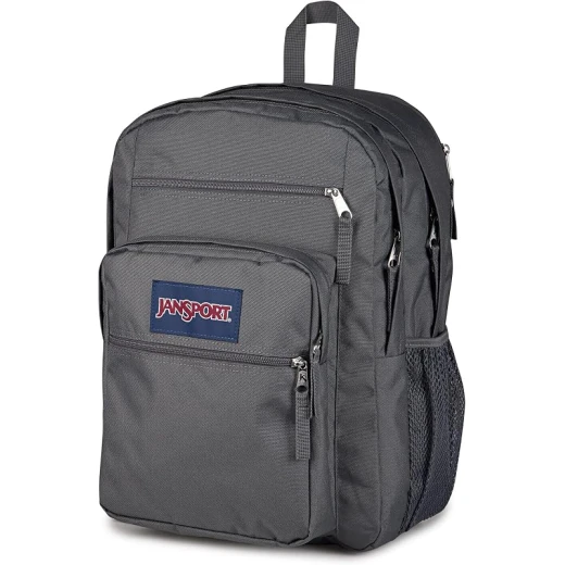 حقيبة ظهر رجالية JanSport Big Student من البوليستر 100%، مقصورتان رئيسيتان كبيرتان، جيب أمامي بمنظم، جيوب خارجية بسحّاب، أحزمة كتف مريحة وظهر مبطن - جان سبورت - Image 4