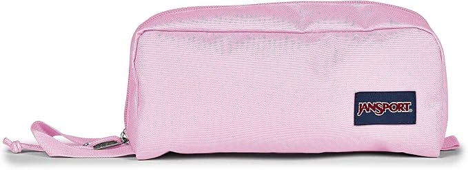 حقيبة جان سبورت Perfect Pouch بلون بينك آيس، حجرة واحدة مقسمة إلى 3 أقسام، فتحة أكورديون، جيب داخلي صغير بفيلكرو ومقبض حمل عملي - جان سبورت